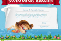 Awesome Swimming Certificate Template