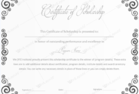 Best 7 Scholarship Award Certificate Editable Templates