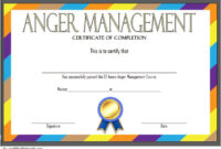 Best Anger Management Certificate Template Free