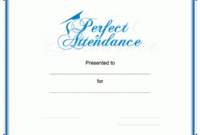 Best Attendance Certificate Template Word