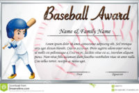 Best Baseball Award Certificate Template
