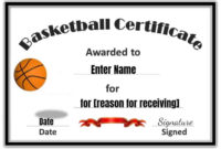 Best Basketball Achievement Certificate Templates