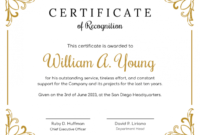 Best Certificate For Years Of Service Template