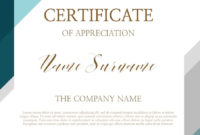 Best Certificate Of Appreciation Template Free Printable