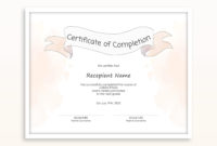 Best Certificate Of Completion Templates Editable