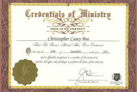Best Certificate Of Ordination Template