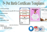 Best Dog Birth Certificate Template Editable