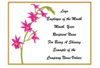 Best Employee Of The Month Certificate Template With Picture