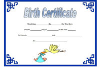 Best Fake Birth Certificate Template