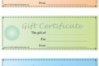 Best Fillable Gift Certificate Template Free