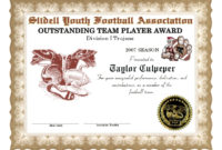Best Football Certificate Template