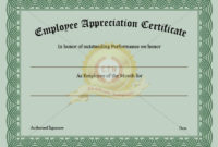 Best Free Employee Appreciation Certificate Template