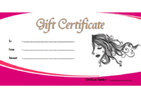 Best Free Printable Hair Salon Gift Certificate Template