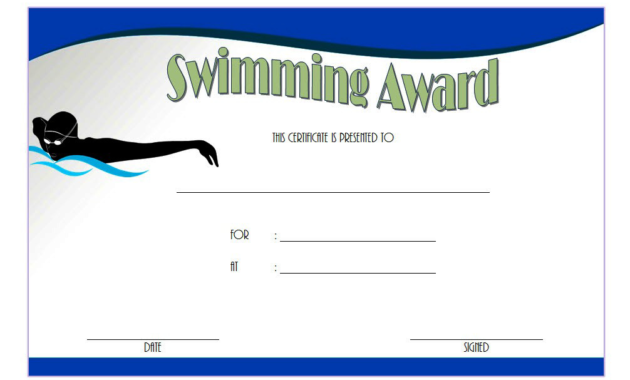 Best Free Swimming Certificate Templates
