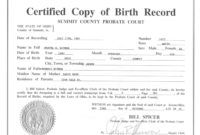 Best Official Birth Certificate Template