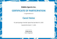 Best Participation Certificate Templates Free Download