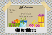Best Printable Gift Certificates Templates Free
