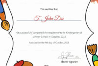 Best Printable Kindergarten Diploma Certificate