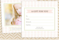 Best Printable Photography Gift Certificate Template