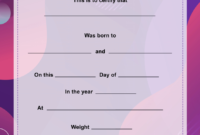 Best Rabbit Birth Certificate Template Free 2019 Designs