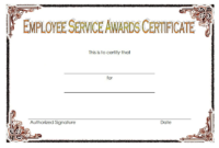 Best Recognition Of Service Certificate Template