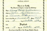 Best Roman Catholic Baptism Certificate Template