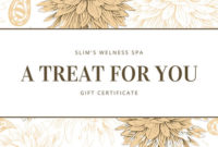 Best Spa Day Gift Certificate Template