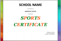Best Sports Day Certificate Templates