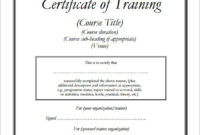 Best Training Completion Certificate Template