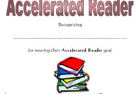 Fantastic Accelerated Reader Certificate Templates