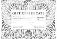Fantastic Black And White Gift Certificate Template Free