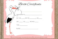 Fantastic Cat Birth Certificate Free Printable