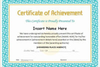 Fantastic Certificate Of Achievement Army Template