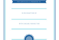 Fantastic Certificate Of Appreciation Template Free Printable