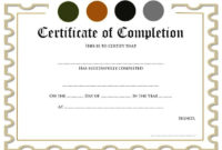 Fantastic Certificate Of Completion Free Template Word