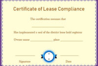 Fantastic Certificate Of Compliance Template