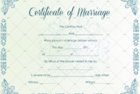 Fantastic Certificate Of Marriage Template