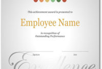 Fantastic Employee Recognition Certificates Templates Free