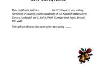 Fantastic Fillable Gift Certificate Template Free
