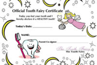 Fantastic Free Tooth Fairy Certificate Template