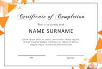 Fantastic Free Training Completion Certificate Templates