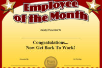 Fantastic Funny Certificates For Employees Templates