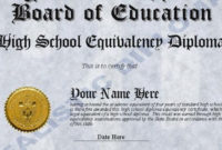Fantastic Ged Certificate Template Download