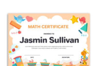 Fantastic Math Achievement Certificate Templates