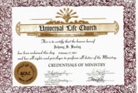 Fantastic Ordination Certificate Templates