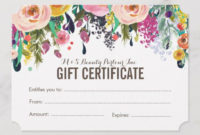 Fantastic Salon Gift Certificate Template