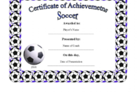 Fantastic Soccer Award Certificate Template