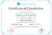 Fantastic Template For Training Certificate