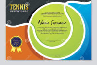 Fantastic Tennis Achievement Certificate Template
