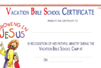 Fantastic Vbs Certificate Template